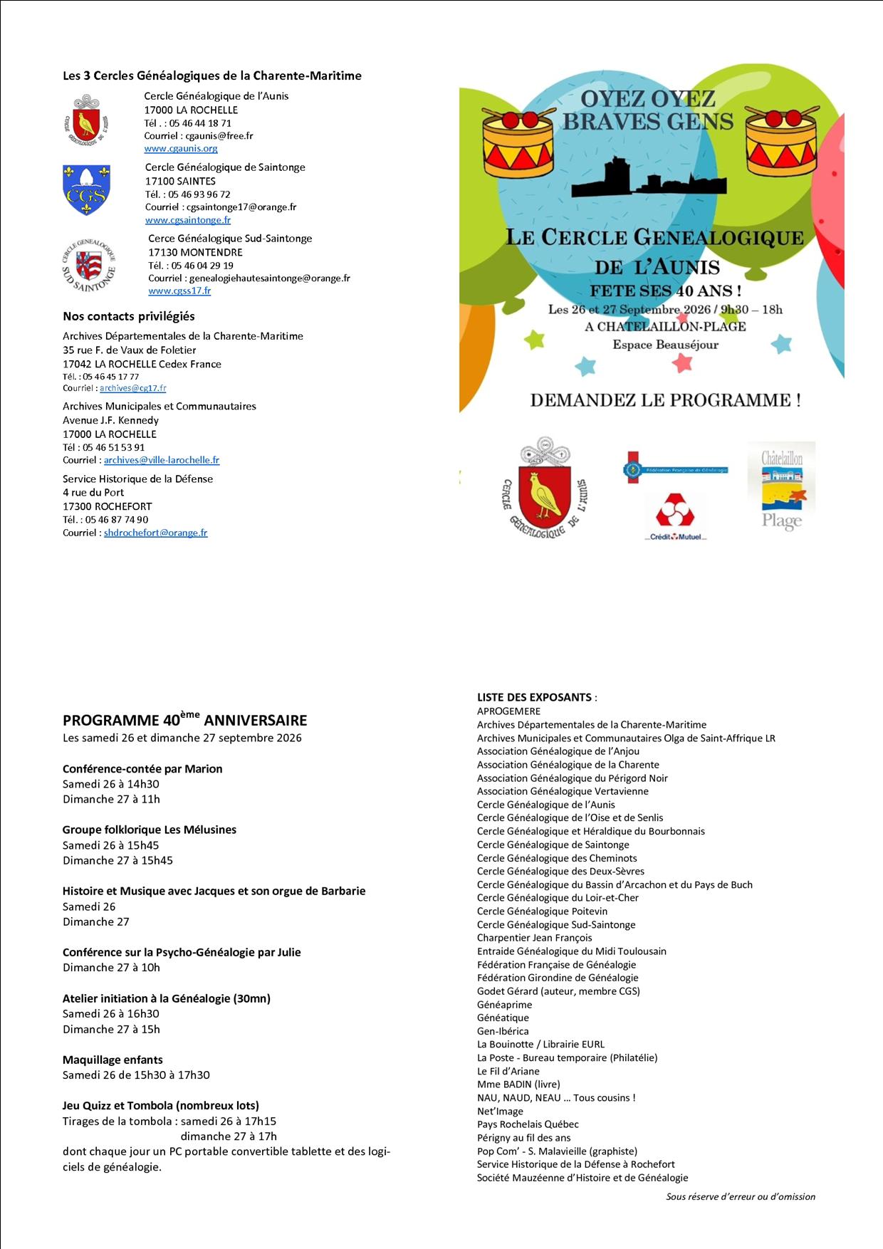 Programme 40e